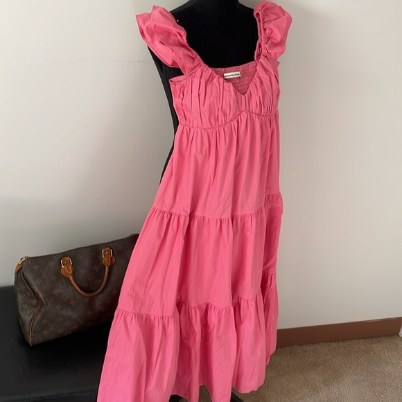 Bright pink Abercrombie & Fitch XSP maxi dress - Picture 5 of 8